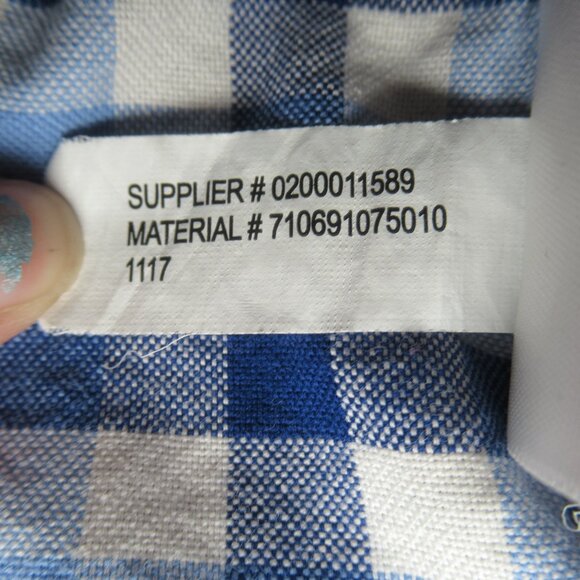 Ralph Lauren Blue Gingham Check Button-Down Shirt Size L – 100% Cotton, Classic - Picture 11 of 12